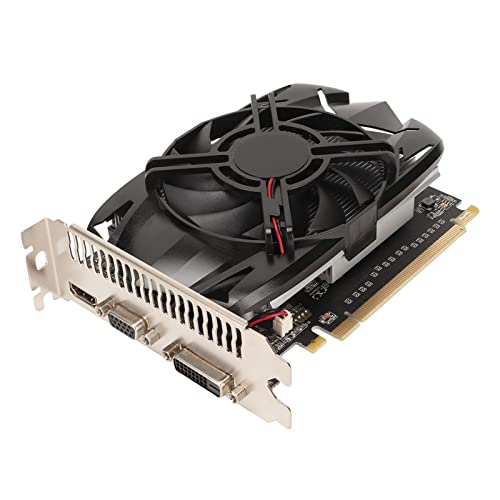 Dpofirs GTX750 2 GB Grafikkarte, GDDR5 1110/1189 MHz 5000 MHz 128 Bit, PCI E 3.0 X16, für HDMI, DVI, VGA, mit Einzellüfter, Computergrafikkarte von Dpofirs