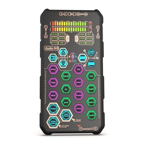 Dpofirs Handheld Live Sound Card, Tragbares Soundboard -Set mit Sprachwechsel, Sprachkugel für Podacsting Broadcasting Gesangsaufnahme Dpofirs Handheld Live Sound Card, Tragbares Soundboard -Set mit Sprachwechsel, Sprachkugel für Podacsting Broadcasting Gesangsaufnahme von Dpofirs