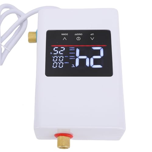 Dpofirs LCD Touch Tankless Warmwasserbereiter Elektrischer Heißer Warmwasserbereiter für Home White für Küchenbad (EU -Stecker 220 V 4000W) von Dpofirs