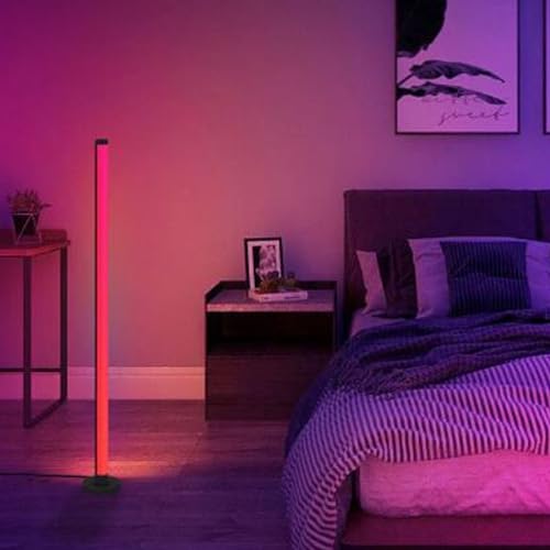 Dpofirs LED-Stehlampe, Eck-Stehlampe, Eck-RGB-Stehlampe mit Musiksynchronisation, Farbwechsel-Stehlampe mit Fernbedienung, Ambiente-Ecklampe mit 1000 Farben für Barraum von Dpofirs