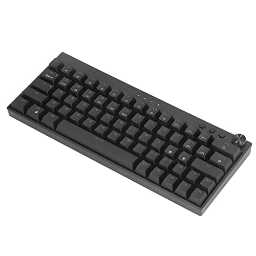 Dpofirs Mechanische RGB Gaming Tastatur mit 64 Tasten, Kabellose /2.4G/Typ C Tastatur in Rosa mit 3 Modus Verbindung für Gaming Office PC Gamer (Blauer Schalter) von Dpofirs