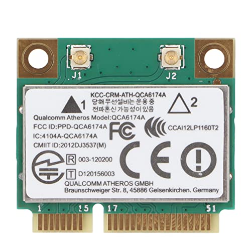 Dpofirs QCA6174 PCIE WiFi-Karte 1200Mbps, 2,4GHz / 5GHz BT4.1 Dual Band Wireless PCI-E 802.11N WiFi WLAN-Karte für 7, für 8, für 10 Dpofirs QCA6174 PCIE WiFi-Karte 1200Mbps, 2,4GHz / 5GHz BT4.1 Dual Band Wireless PCI-E 802.11N WiFi WLAN-Karte für 7, für 8, für 10 von Dpofirs