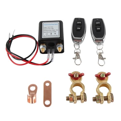 Remote Battery Disconnect Switch Verbesserter Switch für Pkw, Battery Disconnect Switch, DC12V Remote Battery Disconnect Switch Auto On Off Switch für Auto (12V120A) von Dpofirs