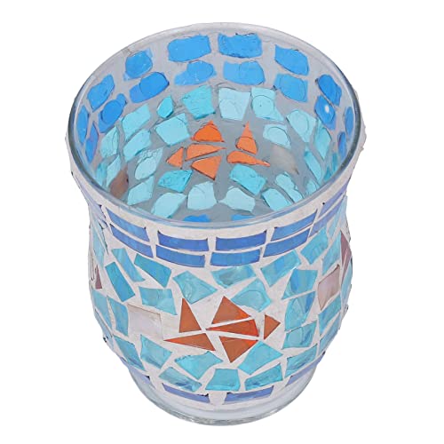 Dpofirs Orientalisches Mosaik Windlicht, Orientalische Glas Teelichthalter orientalisch, Marokkanische Windlichter aus Glas als Dekoration, Windlicht Dekoration für Geburtstag, Hochzeit, Weihnachten von Dpofirs