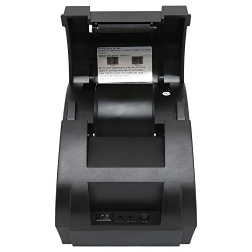 Dpofirs Thermo-Etikettendrucker, Thermo-Versandetikettendrucker für POS-Systeme Im Einzelhandel, Etikettendrucker mit 90 Mm/s für Expressversand (EU-Stecker) von Dpofirs