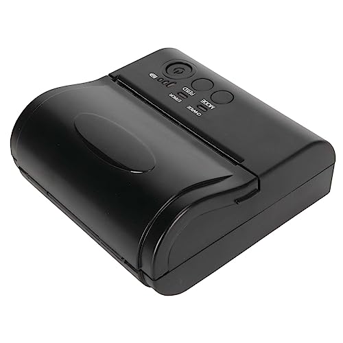 Dpofirs Thermodrucker Bluetooth, 72 Mm 203 DPI USB-Thermoetikettendrucker, 2000 MAh Wiederaufladbarer Akku -Thermodrucker für Wins OS Android (EU-Stecker) von Dpofirs