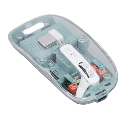Dpofirs Transparente Maus, 3 Mod Bt1 BT2 2,4 GHz Wireless Maus Ruhe für Tragbare PC für (Green) von Dpofirs
