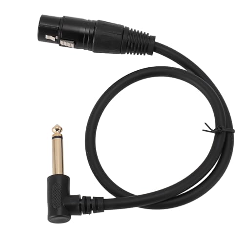 Dpofirs XLR Weiblich Bis 1/4 Zoll Männliches Monokabel, Langlebige, Ausgewogene Geformte Dehnung Relief XLR Bis 6,35 Mm Kabel 6,35 Mm Rechter Winkelbuch für Mixer von Dpofirs
