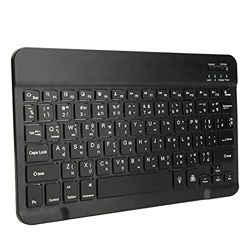 Drahtlose 10-Zoll-Multi-Device-Tastatur für, IOS, TV oder, Kompaktes, Platzsparendes Design, PC/Mac/Laptop/Smartphone/Tablet (Thailändisch) von Dpofirs