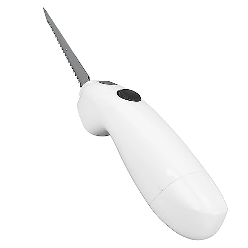 Elektrisches Messer Edelstahl PP Material Zeitersparnis,fleischmesser mit Einschalttaste, brotmesser Sicherheitsschalter für Schweinefleisch Huhn Lammfleisch von Dpofirs