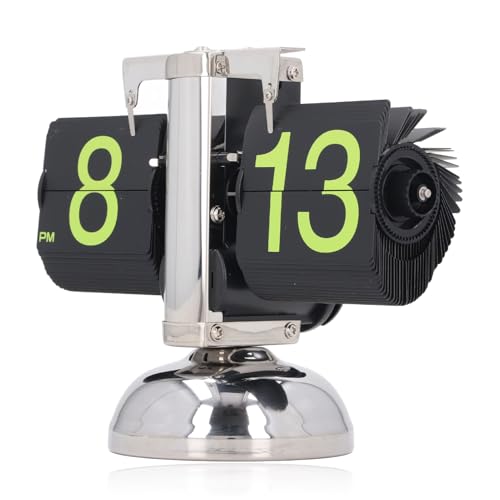 Flip Clock Vintage Schreibtischuhr Retro Flip Down Uhr, Flip Digitaluhr, Auto Flip Clock Mechanische Uhr, Auto Flip Clock Schreibtischuhr für Home Office Dekor von Dpofirs