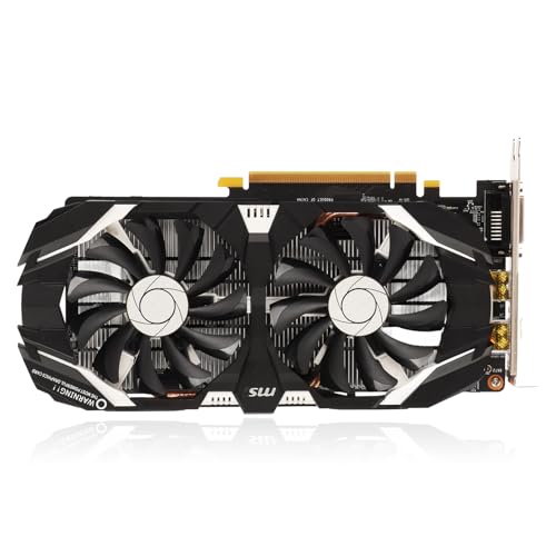 GTX 1060 Grafikkarte, Computergrafikkarte 5GB GDDR5 192Bit mit Zwei Lüftern 4K HDR Technologie 8008 MHz GTX1060 Gaming Grafikkarte mit HDMI DVI DP Anzeigeschnittstelle(5GB) von Dpofirs