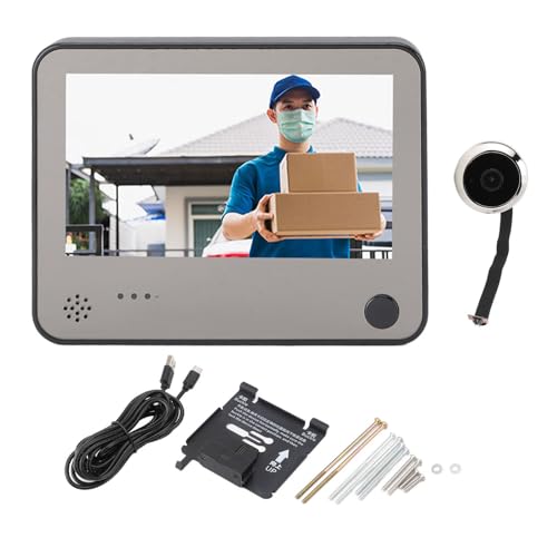 Gucklochkamera 4,3 Zoll HD IPS Display, 8 Bis 12 Monate Langer Standby, Nachtsicht Echtzeit Videoaufzeichnung Gucklochkameras, Anti Diebstahl Türspionkamera für Wohnungstür von Dpofirs