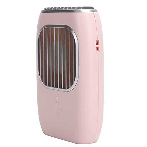 Halsventilator, Wiederaufladbarer USB-Privatventilator mit Lanyard, Leiser Tragbarer Freihändiger Tragbarer Hanging Cooler, 2000-mAh-Desktop-Ventilator (Rosa) von Dpofirs