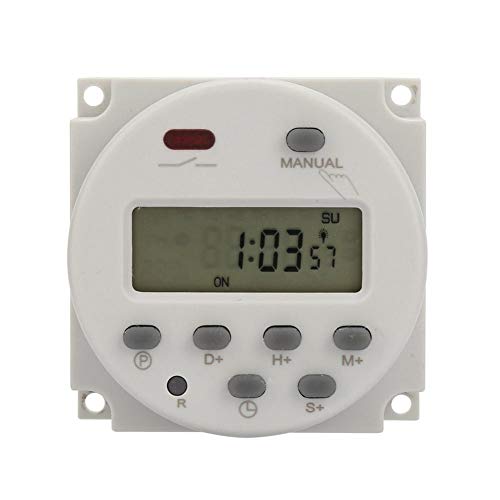 Mini programmierbarer Timer-Schalter, 1 Sekunde bis 168 Stunden, elektronische automatische Zeitsteuerung, 5 V 12 V 24 V 110 V 220 V, digitaler Wand-/Schalttafeleinbau-Timer(5V DC) von Dpofirs