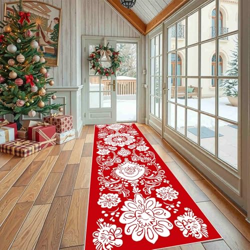 Dppyuxa Bauernhaus Hahn Teppich Läufer Landhausstil Blumenmotiv Waschbar & rutschfest, Küchenteppich für Küche, Flur Folkloristisch Vögel Flurteppich Lang Küchenläufer Schmutzabweisend Dppyuxa Bauernhaus Hahn Teppich Läufer Landhausstil Blumenmotiv Waschbar & rutschfest, Küchenteppich für Küche, Flur Folkloristisch Vögel Flurteppich Lang Küchenläufer Schmutzabweisend von Dppyuxa