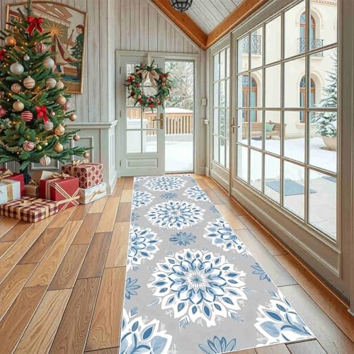 Dppyuxa Flurteppich Läufer Mandala Stern rutschfest und Waschbar, Teppich Lang für Flur und Küche Geometrie Kreisform Küchenteppich Skandinavisch Eiskristall Teppich Maschinenwaschbar 60x180 cm Dppyuxa Flurteppich Läufer Mandala Stern rutschfest und Waschbar, Teppich Lang für Flur und Küche Geometrie Kreisform Küchenteppich Skandinavisch Eiskristall Teppich Maschinenwaschbar 60x180 cm von Dppyuxa