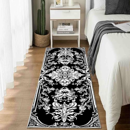 Dppyuxa Küchenläufer Barock Blumen Waschbar und rutschfest Schwarzweiß Ornamente Teppich Läufer für Küche und Flur Ornament Barock Küchenteppich Maschinenwaschbar Schmutzabweisend 80x300 cm Dppyuxa Küchenläufer Barock Blumen Waschbar und rutschfest Schwarzweiß Ornamente Teppich Läufer für Küche und Flur Ornament Barock Küchenteppich Maschinenwaschbar Schmutzabweisend 80x300 cm von Dppyuxa