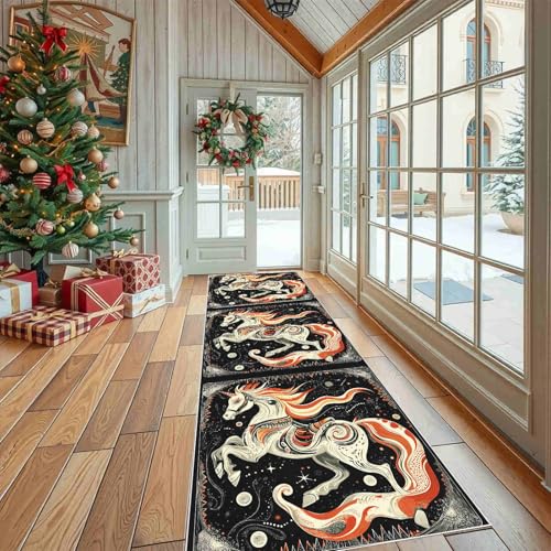 Dppyuxa Küchenläufer Fantasie Pferd Waschbar und rutschfest Mythos Stern Teppich Läufer für Küche und Flur Boho Tier Küchenteppich Maschinenwaschbar Schmutzabweisend 60x120 cm Dppyuxa Küchenläufer Fantasie Pferd Waschbar und rutschfest Mythos Stern Teppich Läufer für Küche und Flur Boho Tier Küchenteppich Maschinenwaschbar Schmutzabweisend 60x120 cm von Dppyuxa