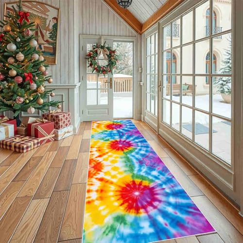 Dppyuxa Küchenläufer Hippie Batik Waschbar und rutschfest Psychedelisch Tintenspritzer Teppich Läufer für Küche und Flur Ästhetik Regenbogen Küchenteppich Maschinenwaschbar Schmutzabweisend 60x120 cm Dppyuxa Küchenläufer Hippie Batik Waschbar und rutschfest Psychedelisch Tintenspritzer Teppich Läufer für Küche und Flur Ästhetik Regenbogen Küchenteppich Maschinenwaschbar Schmutzabweisend 60x120 cm von Dppyuxa