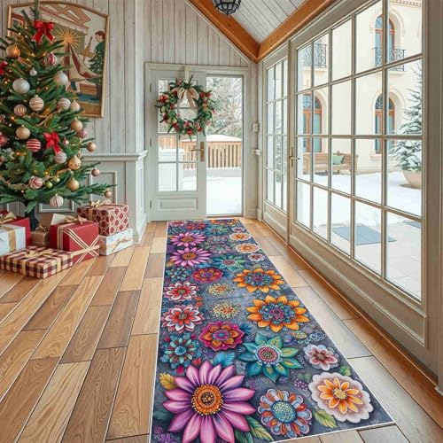 Dppyuxa Küchenläufer Mandala Blume Waschbar und rutschfest Boho Blumenpflanzen Teppich Läufer für Küche und Flur Ästhetik Geblümt Küchenteppich Maschinenwaschbar Schmutzabweisend 80x300 cm Dppyuxa Küchenläufer Mandala Blume Waschbar und rutschfest Boho Blumenpflanzen Teppich Läufer für Küche und Flur Ästhetik Geblümt Küchenteppich Maschinenwaschbar Schmutzabweisend 80x300 cm von Dppyuxa