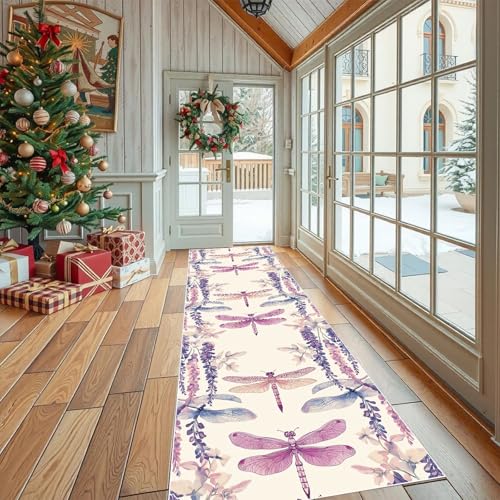 Dppyuxa Küchenläufer Natur Libelle Waschbar rutschfest Insekten Lavendel Teppich Läufer für Küche und Flur Botanisch Blumen Küchenteppich Maschinenwaschbar Schmutzabweisend für Eingang 60x120 cm Dppyuxa Küchenläufer Natur Libelle Waschbar rutschfest Insekten Lavendel Teppich Läufer für Küche und Flur Botanisch Blumen Küchenteppich Maschinenwaschbar Schmutzabweisend für Eingang 60x120 cm von Dppyuxa