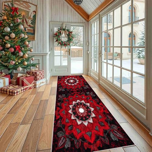 Dppyuxa Küchenteppich Mandala Geblümt Waschbar rutschfest, Läufer Teppich für Küche und Flur Orientalisch Blumen Langer Flurteppich Boho Symmetrisch auch als Bettvorleger 60x210 cm Dppyuxa Küchenteppich Mandala Geblümt Waschbar rutschfest, Läufer Teppich für Küche und Flur Orientalisch Blumen Langer Flurteppich Boho Symmetrisch auch als Bettvorleger 60x210 cm von Dppyuxa
