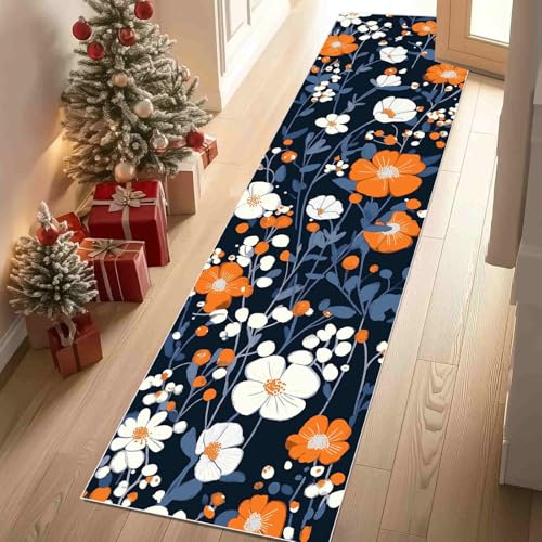 Dppyuxa Läufer Teppich Blumen Geblümt Küche & Flur, Rutschfester und Waschbarer Küchenläufer Botanisch Pflanze Dekoration Flurteppich Lang Garten Blatter Küchenteppich 60x240 cm Dppyuxa Läufer Teppich Blumen Geblümt Küche & Flur, Rutschfester und Waschbarer Küchenläufer Botanisch Pflanze Dekoration Flurteppich Lang Garten Blatter Küchenteppich 60x240 cm von Dppyuxa