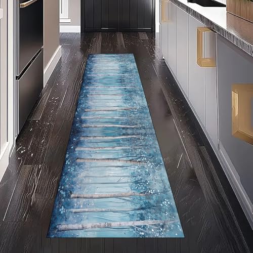 Dppyuxa Teppich Läufer Flur Abstrakt Holz rutschfest und Waschbar Rustikal Planke Küchenläufer lang für die Küche Küsten Blau Flurteppich auch als Bettvorleger für Schlafzimmer 60x150 cm Dppyuxa Teppich Läufer Flur Abstrakt Holz rutschfest und Waschbar Rustikal Planke Küchenläufer lang für die Küche Küsten Blau Flurteppich auch als Bettvorleger für Schlafzimmer 60x150 cm von Dppyuxa