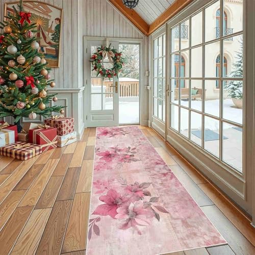 Dppyuxa Teppich Läufer Flur Blumenpflanzen Geblümt Lang Waschbar und rutschfest Vintage Blatt Küchenläufer Pastoral Blumen Hintergrund Flurteppich für Küche & Eingangsbereich 60x150 cm Dppyuxa Teppich Läufer Flur Blumenpflanzen Geblümt Lang Waschbar und rutschfest Vintage Blatt Küchenläufer Pastoral Blumen Hintergrund Flurteppich für Küche & Eingangsbereich 60x150 cm von Dppyuxa