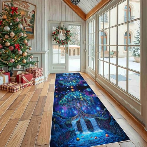 Dppyuxa Teppich Läufer Flur Fantasie Baum Lang Waschbar und rutschfest Psychedelisch Wasserfall Küchenläufer Weltraum Planet Flurteppich für Küche & Eingangsbereich 60x150 cm Dppyuxa Teppich Läufer Flur Fantasie Baum Lang Waschbar und rutschfest Psychedelisch Wasserfall Küchenläufer Weltraum Planet Flurteppich für Küche & Eingangsbereich 60x150 cm von Dppyuxa