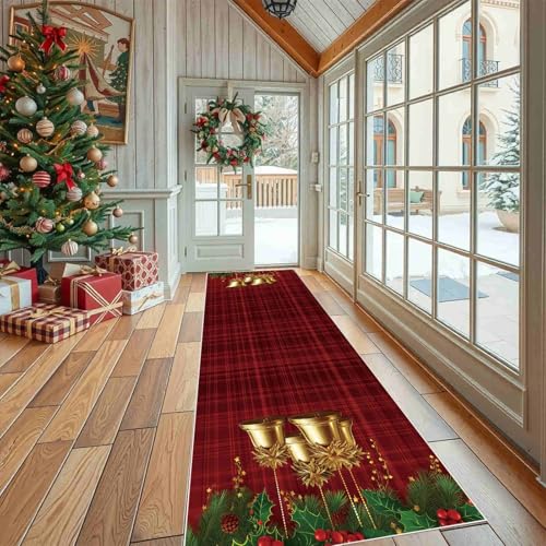 Dppyuxa Teppich Läufer Flur Feiertag Weihnachtsdeko Lang Waschbar und rutschfest Landhausstil Stechpalme Küchenläufer Winter Beeren Flurteppich für Küche & Eingangsbereich 60x150 cm Dppyuxa Teppich Läufer Flur Feiertag Weihnachtsdeko Lang Waschbar und rutschfest Landhausstil Stechpalme Küchenläufer Winter Beeren Flurteppich für Küche & Eingangsbereich 60x150 cm von Dppyuxa