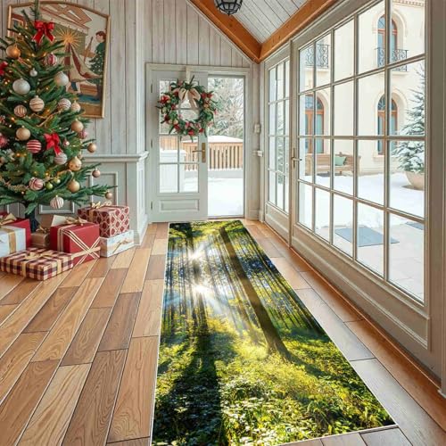 Dppyuxa Teppich Läufer Flur Natur Landschaft Waldlandschaft Lang Waschbar und rutschfest Landschaft Sonnenaufgang Küchenläufer Rustikaler Baum Flurteppich für Küche & Eingangsbereich 60x150 cm Dppyuxa Teppich Läufer Flur Natur Landschaft Waldlandschaft Lang Waschbar und rutschfest Landschaft Sonnenaufgang Küchenläufer Rustikaler Baum Flurteppich für Küche & Eingangsbereich 60x150 cm von Dppyuxa
