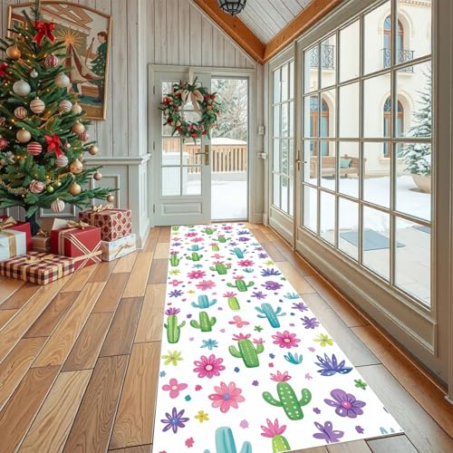 Dppyuxa Waschbarer Küchenläufer Niedlich Kaktus Rutschfester Teppich Botanisch Pflanze für Küche und Flur, Langer Läufer Lustig Garten Teppich Maschinenwaschbar, Schmutzabweisend 80x180 cm Dppyuxa Waschbarer Küchenläufer Niedlich Kaktus Rutschfester Teppich Botanisch Pflanze für Küche und Flur, Langer Läufer Lustig Garten Teppich Maschinenwaschbar, Schmutzabweisend 80x180 cm von Dppyuxa