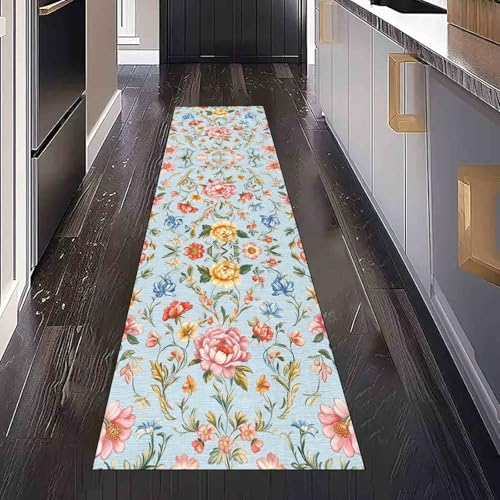 Geblümt Pfingstrose Küchenläufer Blumenpflanzen Rose Waschbar und Rutschfest Teppich Läufer für Küche und Flur Landhausstil Blumenstrauß Küchenteppich Maschinenwaschbar Schmutzabweisend 60x120 cm Geblümt Pfingstrose Küchenläufer Blumenpflanzen Rose Waschbar und Rutschfest Teppich Läufer für Küche und Flur Landhausstil Blumenstrauß Küchenteppich Maschinenwaschbar Schmutzabweisend 60x120 cm von Dppyuxa