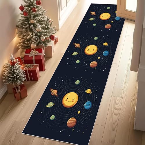 Küchenteppich Science Fiction Planet Waschbar und Rutschfest, Rutschfester Teppich Kinder Galaxy für Küche Zeichentrickfiguren Erde Läufer Maschinenwaschbar und Schmutzabweisend für Flur 60x180 cm Küchenteppich Science Fiction Planet Waschbar und Rutschfest, Rutschfester Teppich Kinder Galaxy für Küche Zeichentrickfiguren Erde Läufer Maschinenwaschbar und Schmutzabweisend für Flur 60x180 cm von Dppyuxa