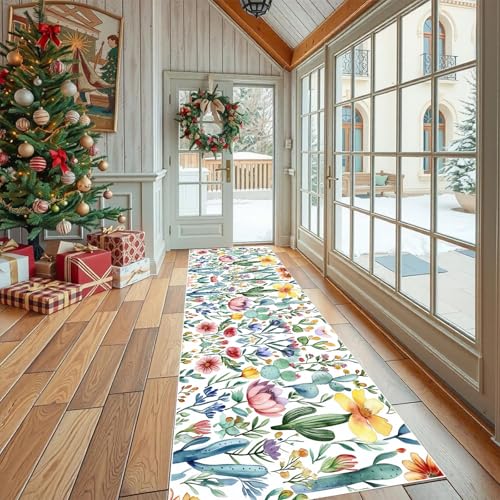 Küchenteppich Wüsten Kaktus Rutschfest und Waschbar Aquarell Blume Langer Küchenläufer für die Küche Botanisch Sukkulenten Teppich Läufer für den Flur, maschinenwaschbar, Bettvorleger 80x240 cm Küchenteppich Wüsten Kaktus Rutschfest und Waschbar Aquarell Blume Langer Küchenläufer für die Küche Botanisch Sukkulenten Teppich Läufer für den Flur, maschinenwaschbar, Bettvorleger 80x240 cm von Dppyuxa