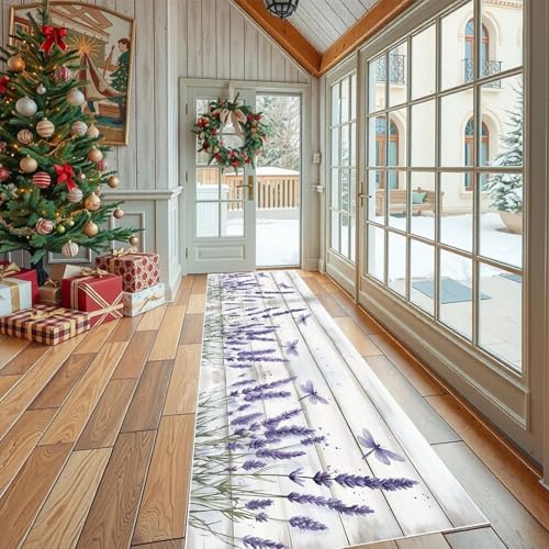 Läufer für Flur und Küche Rustikaler Lavendel Teppich Rutschfest Waschbarer Bauernhaus Pflanze Küchenteppich Feld Kunst Holz Langer Flurteppich Schmutzabweisend für Eingang Schlafzimmer 80x200 cm Läufer für Flur und Küche Rustikaler Lavendel Teppich Rutschfest Waschbarer Bauernhaus Pflanze Küchenteppich Feld Kunst Holz Langer Flurteppich Schmutzabweisend für Eingang Schlafzimmer 80x200 cm von Dppyuxa