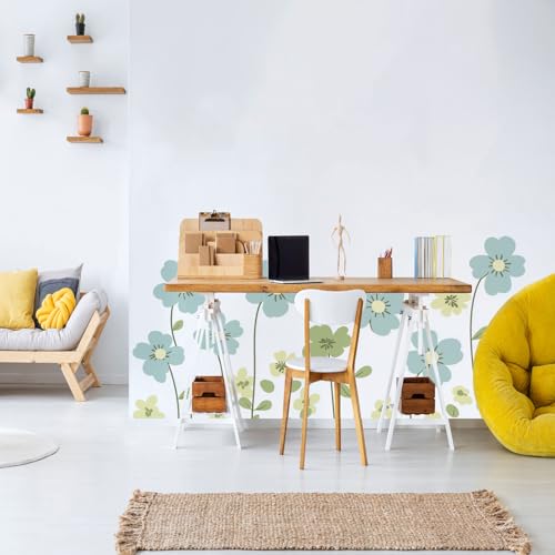 Natur Blume​Tapete Fototapete 3D Effekt Niedlich Pflanze Vliestapete Schlafzimmer Wasserdicht AtmungsaktivEinfach Blatt Tapete Wallpaper Wohnzimmer Kinderzimmer Dekorieren 300x210 cm von Dppyuxa