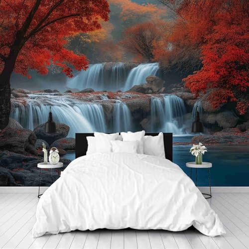 Natur Landschaft Wasserfall Vliestapete Flur Waldlandschaft Herbst Wandtapete Badezimmer Wasserfest Ästhetik Baum Fototapete Wanddeko Schlafzimmer Wohnzimmer Kinderzimmer Wandbild 200x140 cm Natur Landschaft Wasserfall Vliestapete Flur Waldlandschaft Herbst Wandtapete Badezimmer Wasserfest Ästhetik Baum Fototapete Wanddeko Schlafzimmer Wohnzimmer Kinderzimmer Wandbild 200x140 cm von Dppyuxa