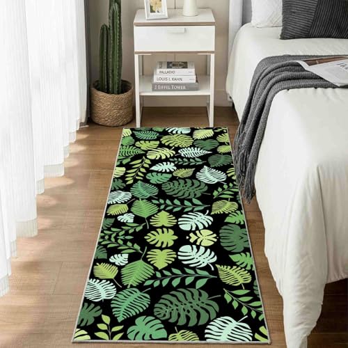 Teppich Läufer Tropische Blatt Waschbar & rutschfest, Küchenteppich für Küche, Flur Pflanzen Palmen Flurteppich Lang Dschungel Bananenblätter Küchenläufer Schmutzabweisend 80x200 cm Teppich Läufer Tropische Blatt Waschbar & rutschfest, Küchenteppich für Küche, Flur Pflanzen Palmen Flurteppich Lang Dschungel Bananenblätter Küchenläufer Schmutzabweisend 80x200 cm von Dppyuxa