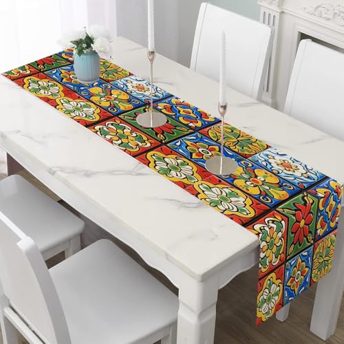 Tischläufer 30x240 cm Mosaik Fliesen Tischdeko für Kaffee & Wohnzimmer Patchwork Quadrat Läufer Geometrisch Kacheln Tischläufer Leinen Couchtisch Dekor Tischläufer 30x240 cm Mosaik Fliesen Tischdeko für Kaffee & Wohnzimmer Patchwork Quadrat Läufer Geometrisch Kacheln Tischläufer Leinen Couchtisch Dekor von Dppyuxa