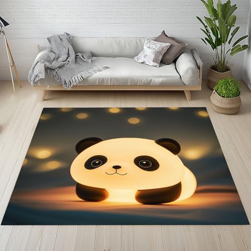 Cartoon Panda Teppich Wohnzimmer Schlafzimmer, Niedlich Tiermuster Kurzflor Teppich 120x170 cm, Karikatur Junge Mädchen Kinder Teppiche Antirutsch Weich Waschbare Teppiche Kinderzimmer Bettvorleger Cartoon Panda Teppich Wohnzimmer Schlafzimmer, Niedlich Tiermuster Kurzflor Teppich 120x170 cm, Karikatur Junge Mädchen Kinder Teppiche Antirutsch Weich Waschbare Teppiche Kinderzimmer Bettvorleger von Dpvbffx