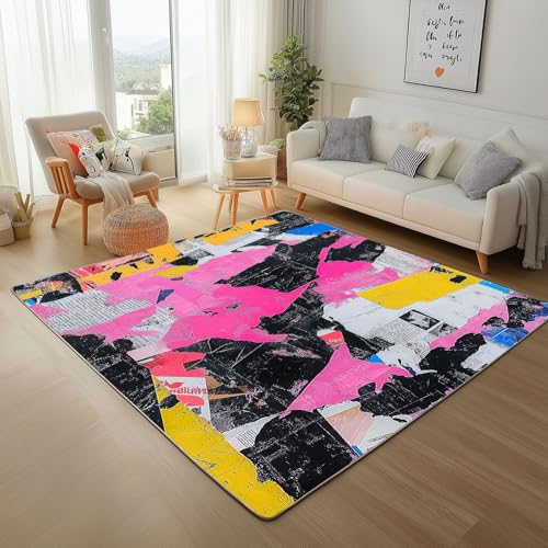 Dpvbffx Abstrakte Graffiti Fußmatte 40x60 cm, Modern Grunge Teppich Klein rutschfest, Hip Hop Straßenkultur Teppich Kurzflor, Waschbarer Teppiche Gegend Schmutzfangmatte fur Innen Outdoor Eingang Dpvbffx Abstrakte Graffiti Fußmatte 40x60 cm, Modern Grunge Teppich Klein rutschfest, Hip Hop Straßenkultur Teppich Kurzflor, Waschbarer Teppiche Gegend Schmutzfangmatte fur Innen Outdoor Eingang von Dpvbffx