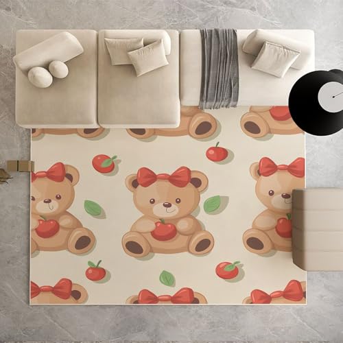 Dpvbffx Bär Puppe Teppich Wohnzimmer, Kawaii Karikatur Zimmer Dekor Kurzflor Teppich 120x170 cm, Niedlich Kinder Teppiche Antirutsch Weich Waschbare Teppiche Kinderzimmer Schlafzimmer Bettvorleger Dpvbffx Bär Puppe Teppich Wohnzimmer, Kawaii Karikatur Zimmer Dekor Kurzflor Teppich 120x170 cm, Niedlich Kinder Teppiche Antirutsch Weich Waschbare Teppiche Kinderzimmer Schlafzimmer Bettvorleger von Dpvbffx