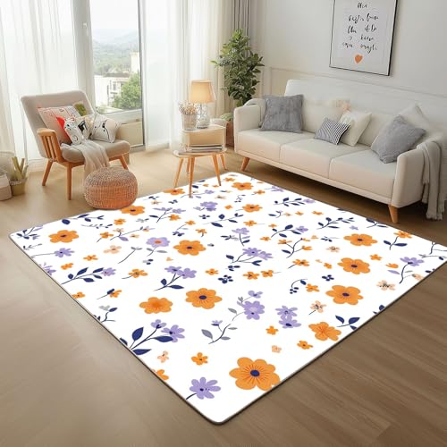 Dpvbffx Blumenmuster Fußmatte 40x60 cm, Landhausstil Blumen Teppich Klein rutschfest, Bauernhaus Blätter Floral Teppich Kurzflor, Waschbarer Teppiche Gegend Schmutzfangmatte fur Innen Outdoor Eingang Dpvbffx Blumenmuster Fußmatte 40x60 cm, Landhausstil Blumen Teppich Klein rutschfest, Bauernhaus Blätter Floral Teppich Kurzflor, Waschbarer Teppiche Gegend Schmutzfangmatte fur Innen Outdoor Eingang von Dpvbffx