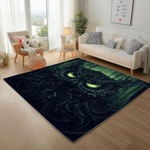 Dpvbffx Eule Teppich Wohnzimmer, Mystische Vogel Kurzflor Teppich 140x200 cm, Fantasy Waldtiere Teppiche Antirutsch Weich Waschbare Teppiche Kinderzimmer Schlafzimmer Bettvorleger Dpvbffx Eule Teppich Wohnzimmer, Mystische Vogel Kurzflor Teppich 140x200 cm, Fantasy Waldtiere Teppiche Antirutsch Weich Waschbare Teppiche Kinderzimmer Schlafzimmer Bettvorleger von Dpvbffx