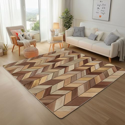 Dpvbffx Fischgrät Holzmaserung Fußmatte 40x60 cm, Braun Holzoptik Teppich Klein rutschfest, Vintage Bauernhaus Teppich Kurzflor, Waschbarer Teppiche Gegend Schmutzfangmatte fur Innen Outdoor Eingang Dpvbffx Fischgrät Holzmaserung Fußmatte 40x60 cm, Braun Holzoptik Teppich Klein rutschfest, Vintage Bauernhaus Teppich Kurzflor, Waschbarer Teppiche Gegend Schmutzfangmatte fur Innen Outdoor Eingang von Dpvbffx