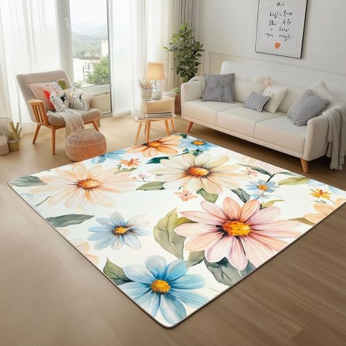 Dpvbffx Kamille Gänseblümchen Fußmatte 60x90 cm, Landhausstil Blumen Teppich Klein rutschfest, Aquarell Pflanzen Floral Teppich Kurzflor, Teppiche Gegend Schmutzfangmatte fur Innen Outdoor Eingang Dpvbffx Kamille Gänseblümchen Fußmatte 60x90 cm, Landhausstil Blumen Teppich Klein rutschfest, Aquarell Pflanzen Floral Teppich Kurzflor, Teppiche Gegend Schmutzfangmatte fur Innen Outdoor Eingang von Dpvbffx