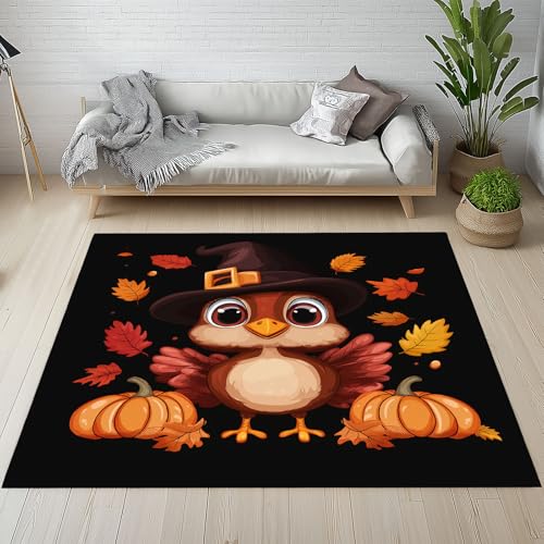 Dpvbffx Karikatur Truthahn Fußmatte 40x60 cm, Kürbis Laub Teppich Klein rutschfest, Herbst Thanksgiving Teppich Kurzflor, Waschbarer Teppiche Gegend Schmutzfangmatte fur Innen Outdoor Eingang Dpvbffx Karikatur Truthahn Fußmatte 40x60 cm, Kürbis Laub Teppich Klein rutschfest, Herbst Thanksgiving Teppich Kurzflor, Waschbarer Teppiche Gegend Schmutzfangmatte fur Innen Outdoor Eingang von Dpvbffx